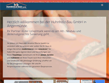 Tablet Screenshot of huhnholzbau.de